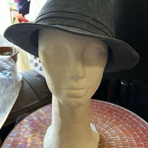 Goodfellow & Company Cotton Fedora Hat Mens Dress Sun Hat L/XL Denim Blue - Picture 6 of 8